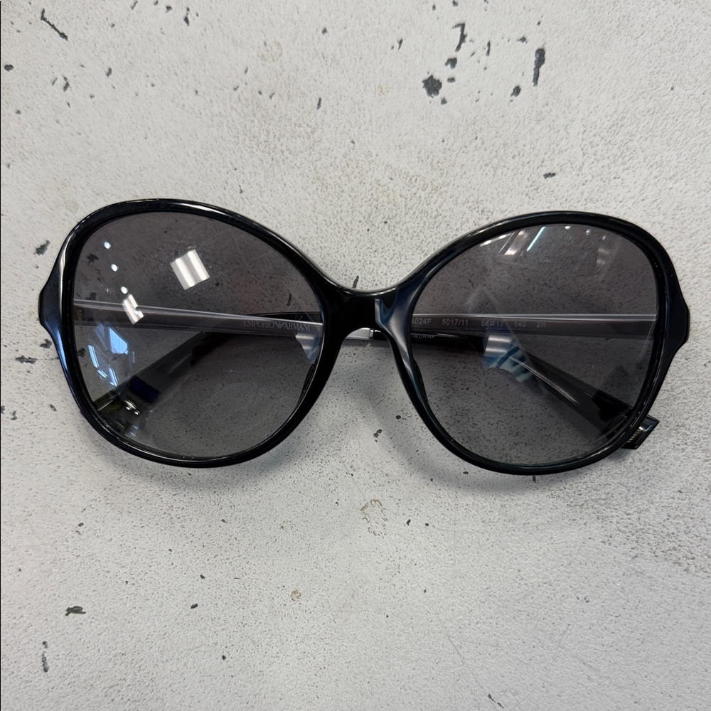 Emporio Armani Black Oversized Sunglasses